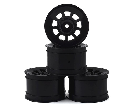 [JCO3398B] JConcepts 9 Shot 2.2 Dirt Oval Rear Wheels (Black) (4) (B6.1/XB2/RB7/YZ2)