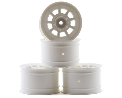 [JCO3398W] JConcepts 9 Shot 2.2 Dirt Oval Rear Wheels (White) (4) (B6.1/XB2/RB7/YZ2)
