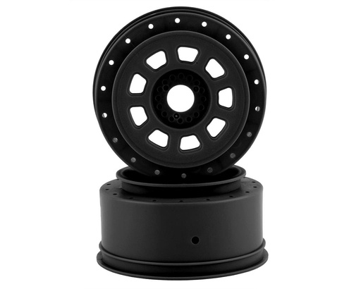[JCO3421B] JConcepts 9-Shot Short Course Dirt Oval Wheels (2) (Black)