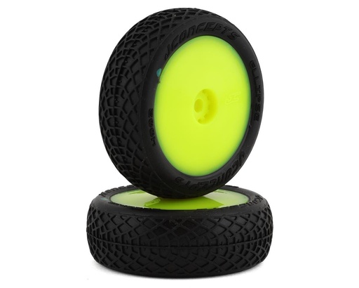 [JCO4002-2211] JConcepts Mini-B Ellipse Pre-Mounted Front Tires (Yellow) (2) (Green)