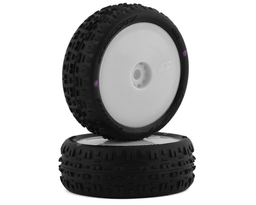 [JCO4003-101011] JConcepts Mini-B Swagger Pre-Mounted Front Tires (White) (2) (Pink)