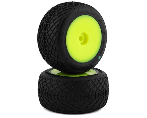 [JCO4004-2221] JConcepts Mini-B/Mini-T Ellipse Pre-Mounted Rear Tires (Yellow) (2) (Green)