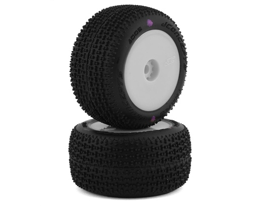 [JCO4005-101021] JConcepts Mini-B/Mini-T Twin Pin Pre-Mounted Rear Tires (White) (2) (Pink)