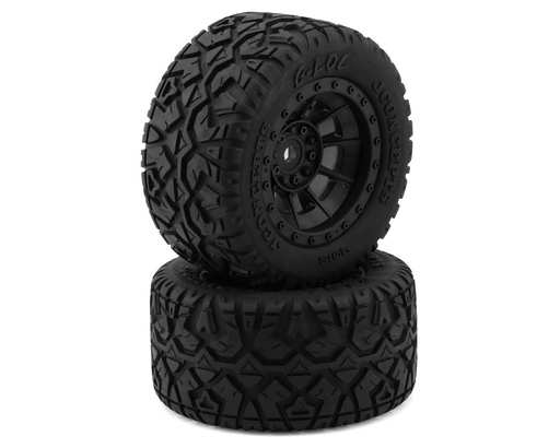[JCO4015-3994] JConcepts G-Locs Pre-Mounted Monster Truck Tires w/Hazard Wheel (Black) (2) (Platinum)