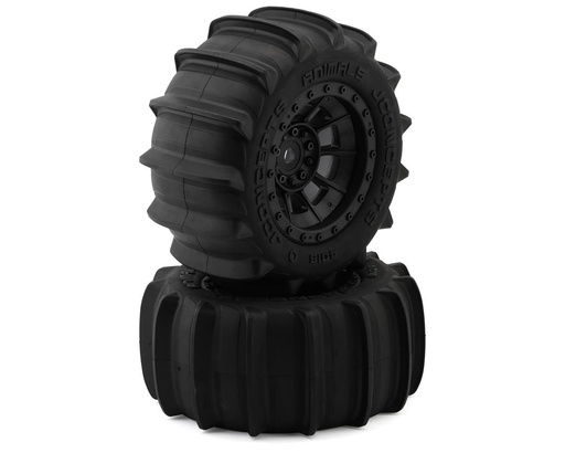 [JCO4016-3994] JConcepts Animals Pre-Mounted Monster Truck Tires w/Hazard Wheel (Black) (Platinum)