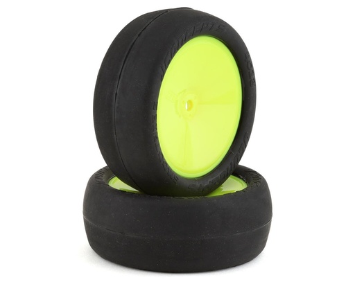 [JCO4018-2691] JConcepts Smoothie 2 2.2" Pre-Mounted 2WD Front Buggy Tires (Yellow) (2) (Silver)