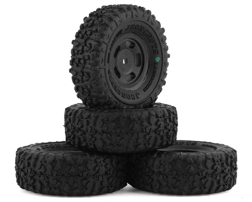 [JCO4022-32911] JConcepts Landmines 1.0" Pre-Mounted Tires w/Glide 5 Wheels (Black) (4) (Green)