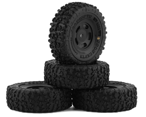 [JCO4022-35911] JConcepts Landmines 1.0" Pre-Mounted Tires w/Glide 5 Wheels (Black) (4) (Gold)