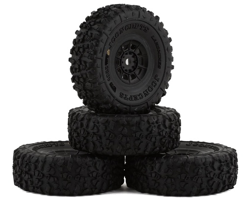 [JCO4022-3594] JConcepts Landmines 1.0" Pre-Mounted Tires w/Hazard Wheel (Black) (4) (Gold)
