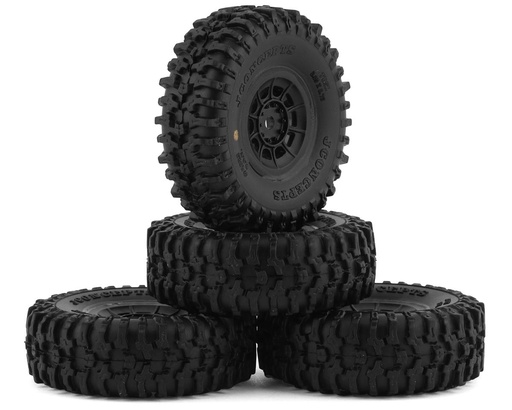 [JCO4023-3594] JConcepts Tusk 1.0" Pre-Mounted Tires w/Hazard Wheel (Black) (4) (Gold)