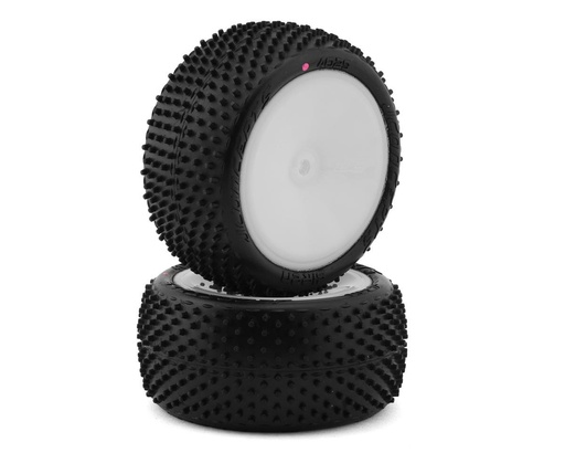 [JCO4029-101021] JConcepts Siren LP 2.2" Pre-Mounted Rear Buggy Carpet Tires (White) (2) (Pink)