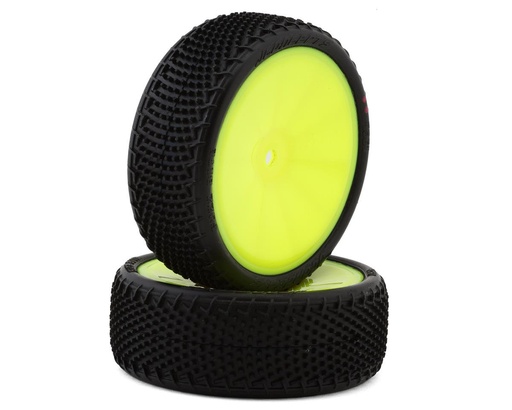 [JCO4061-201011] JConcepts Fuzz Bite LP Wide 2.2" Pre-Mounted 2WD Front Buggy Carpet Tires (Pink)