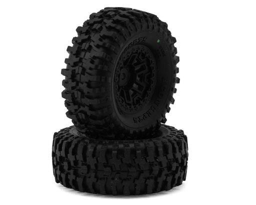[JCO4066-32412] JConcepts Tusk 1.0" Pre-Mounted Tires w/Shuttle Wheels (2) (2.25”) (Green)