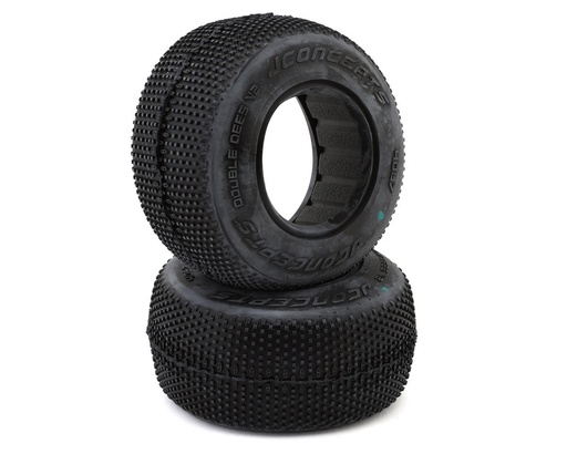 [JCO4067-02] JConcepts Double Dee's V2 1/10 Short Course Tires (2) (Grn)