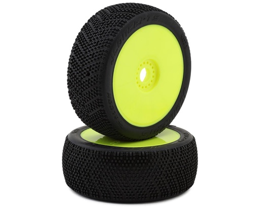 [JCO4071-22] JConcepts Falcon Pre-Mounted 1/8th Buggy Tires (Yellow) (2) (Green)