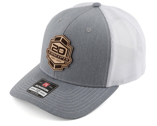 [JCO5032WG] JConcepts "20th Anniversary" 2023 Snapback Round Bill Hat (White/Grey)