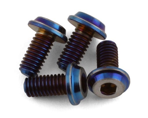 [JCO5037-1] JConcepts 3x6mm "Top Hat" Titanium Screws (Blue) (4)