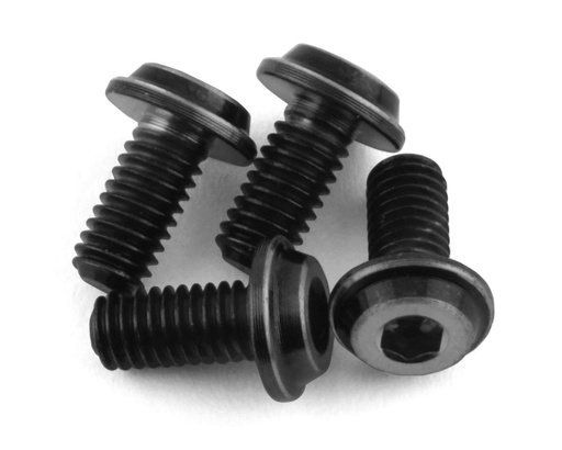 [JCO5037-2] JConcepts 3x6mm "Top Hat" Titanium Screws (Black) (4)