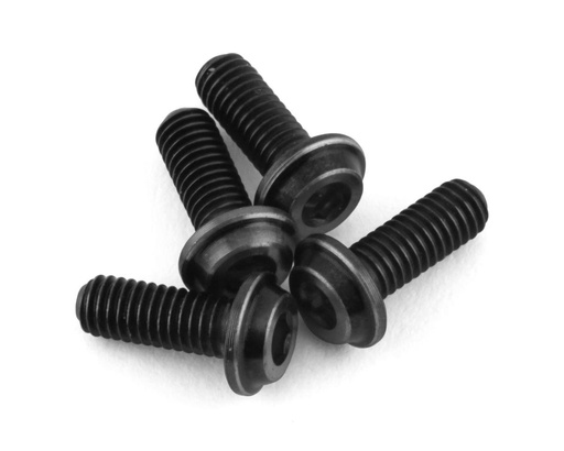 [JCO5038-2] JConcepts 3x8mm "Top Hat" Titanium Screws (Black) (4)
