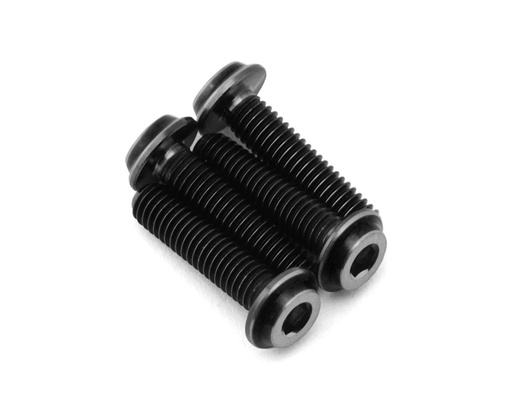 [JCO5040-2] JConcepts 3x12mm "Top Hat" Titanium Screws (Black) (4)