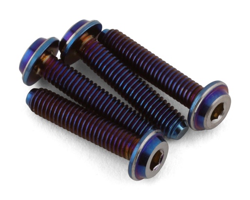 [JCO5041-1] JConcepts 3x14mm "Top Hat" Titanium Screws (Blue) (4)