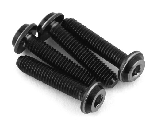 [JCO5041-2] JConcepts 3x14mm "Top Hat" Titanium Screws (Black) (4)