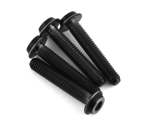 [JCO5042-2] JConcepts 3x16mm "Top Hat" Titanium Screws (Black) (4)