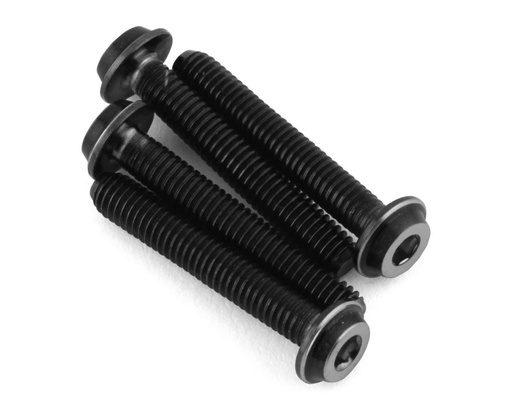[JCO5043-2] JConcepts 3x18mm "Top Hat" Titanium Screws (Black) (4)