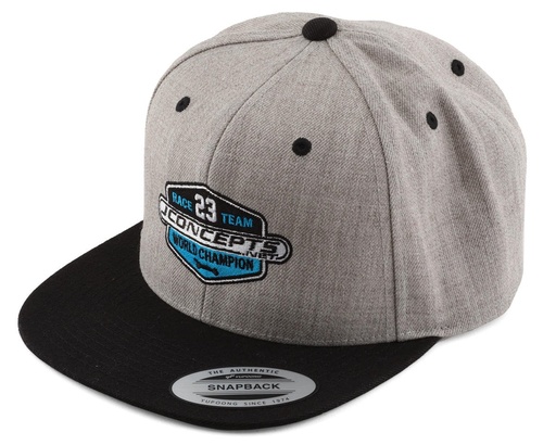 [JCO5044] JConcepts 2023 Racing Team Snapback Flatbill Hat (Grey) (One Size Fits Most)
