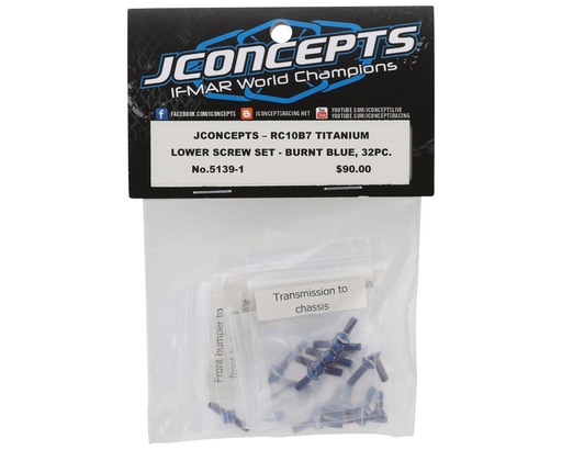 [JCO5139-1] JConcepts RC10 B7/B7D Titanium Lower Screw Set (Blue) (28)