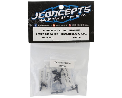 [JCO5139-2] JConcepts RC10 B7/B7D Titanium Lower Screw Set (Black) (28)