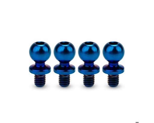 [JCO5140-1] JConcepts 5.5mm Revolved Titanium Ball Studs (Blue) (4) (4mm)