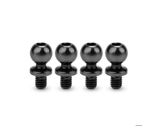 [JCO5140-2] JConcepts 5.5mm Revolved Titanium Ball Studs (Black) (4) (4mm)