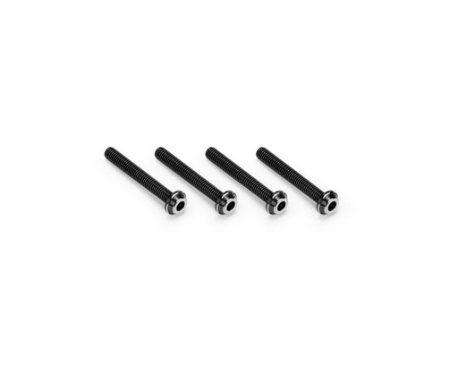 [JCO5143-2] JConcepts 3x22mm Titanium Top Hat Screws (Black) (4)