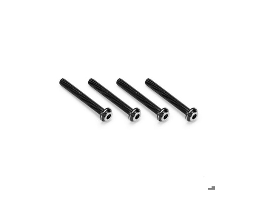 [JCO5144-2] JConcepts 3x24mm Titanium Top Hat Screws (Black) (4)