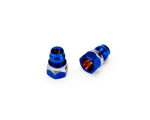 [JCO5159-1] JConcepts RC10B7/B7D 8mm Fin Titanium Front Shock Stand-Offs (Blue) (2)