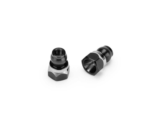 [JCO5159-2] JConcepts RC10B7/B7D 8mm Fin Titanium Front Shock Stand-Off (Black) (2)