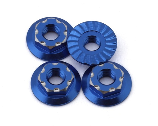 [JCO5216-1] JConcepts RC10B7 7mm Aluminum Low-Profile Wheel Nuts (4) (Blue)