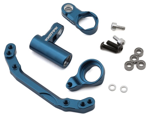 [EXO2266] Exotek Team Associated MT10/Pro4 SC10 HD Aluminum Steering Bellcrank Set (Blue)