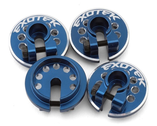 [EXO2219] Exotek Aluminum Ultra Shocks Clamping Spring Cups (4) for Traxxas Slash