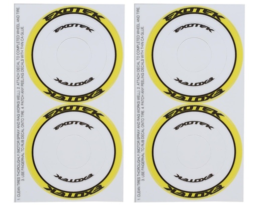 [EXO2195] Exotek F1 Tire Sidewall Sticker (4) (Yellow)