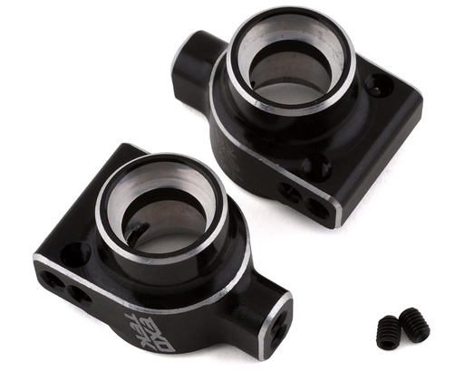 [EXO2029] Exotek TLR 22S HD Aluminum Rear Hub Set (2) (Silver/Black)