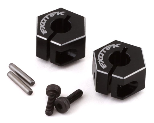 [EXO1989] Exotek TLR 22 Drag Racing Wide Clamping Rear Hex (Black) (2) (8.5mm)