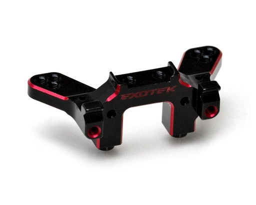 [EXO1931] Exotek RB7 Aluminum Rear Laydown Bulkhead (Black/Red)