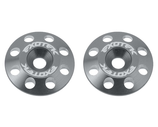 [EXO1678GUN] Exotek Flite V2 16mm Aluminum Wing Buttons (2) (Gun Metal)