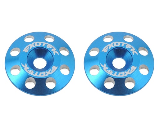 [EXO1678BLU] Exotek Flite V2 16mm Aluminum Wing Buttons (2) (Blue)