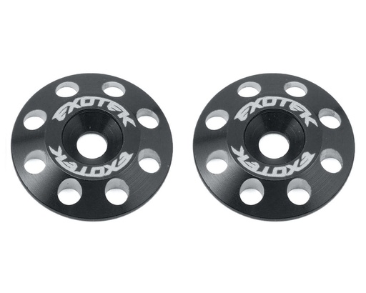 [EXO1678BLK] Exotek Flite V2 16mm Aluminum Wing Buttons (2) (Black)