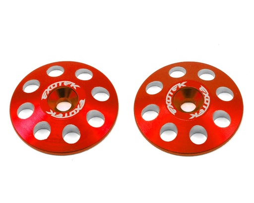 [EXO1665RED] Exotek 22mm 1/8 XL Aluminum Wing Buttons (2) (Red)