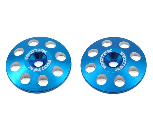 [EXO1665BLU] Exotek 22mm 1/8 XL Aluminum Wing Buttons (2) (Blue)
