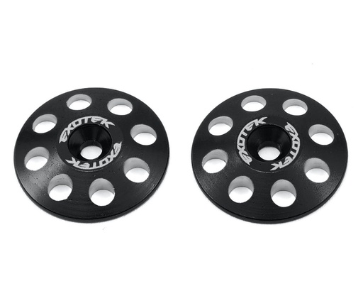 [EXO1665BLK] Exotek 22mm 1/8 XL Aluminum Wing Buttons (2) (Black)